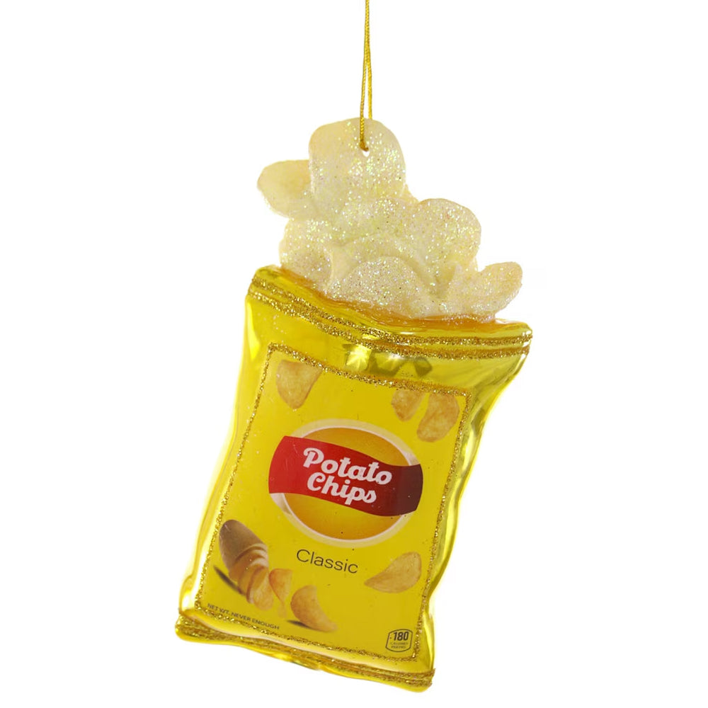 POTATO CHIPS GLASS ORNAMENT