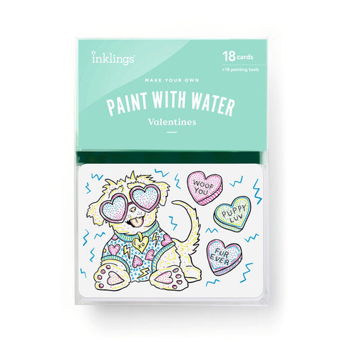 PAINT WITH WATER PUPPY VALENTINES