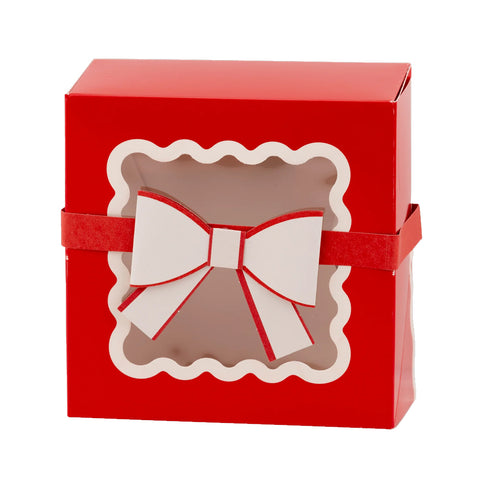 RED BOW RIC RAC COOKIE BOXES