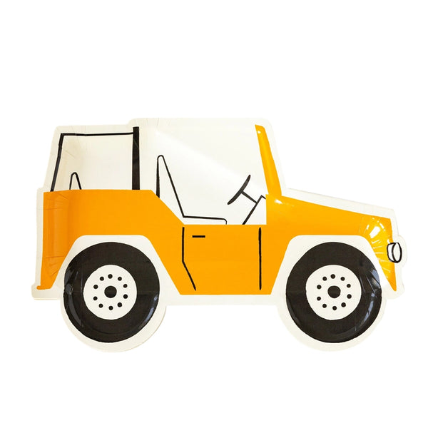 SAFARI JEEP SHAPED PAPER PLATES