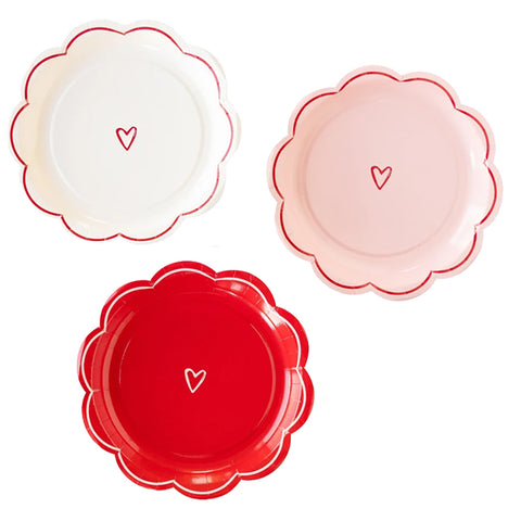 SCALLOPED HEART DESSERT PLATES