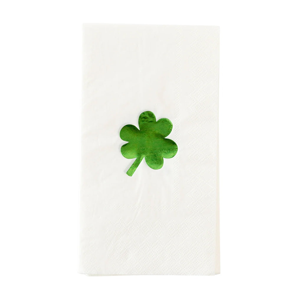 SHAMROCK FOILED DINNER NAPKINS