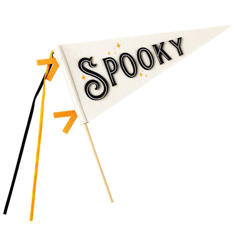 VINTAGE HALLOWEEN SPOOKY FELT PENNANT