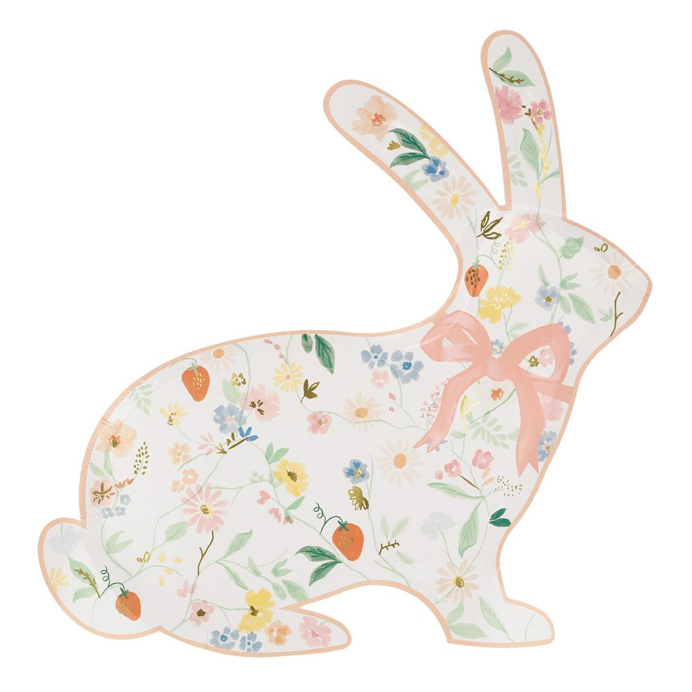 SPRING FLORAL BUNNY PLATES