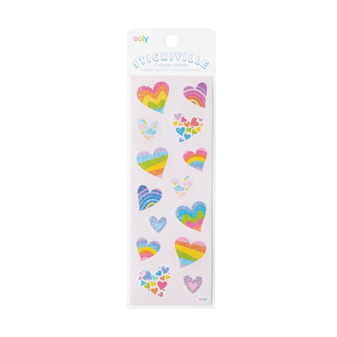 STICKIVILLE SKINNY - RAINBOW HEARTS STICKERS