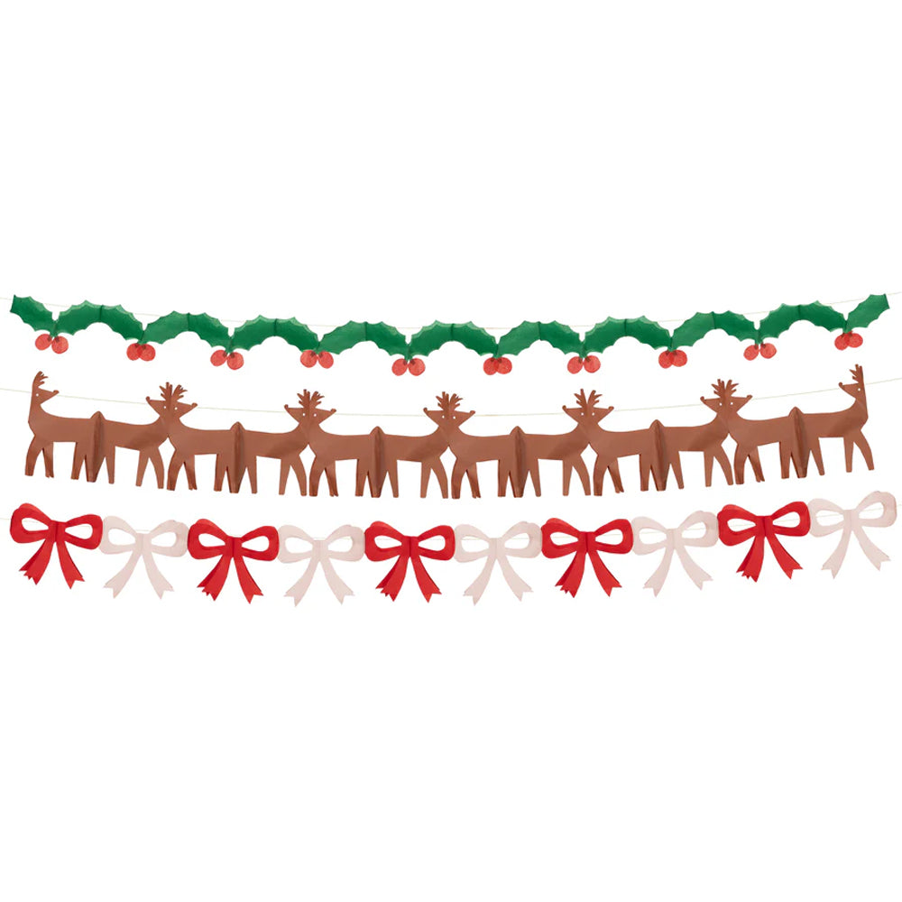 TISSUE PAPER CHRISTMAS GARLANDS