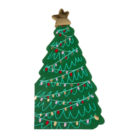 CHRISTMAS TREE SHAPED DINNER NAPKINS