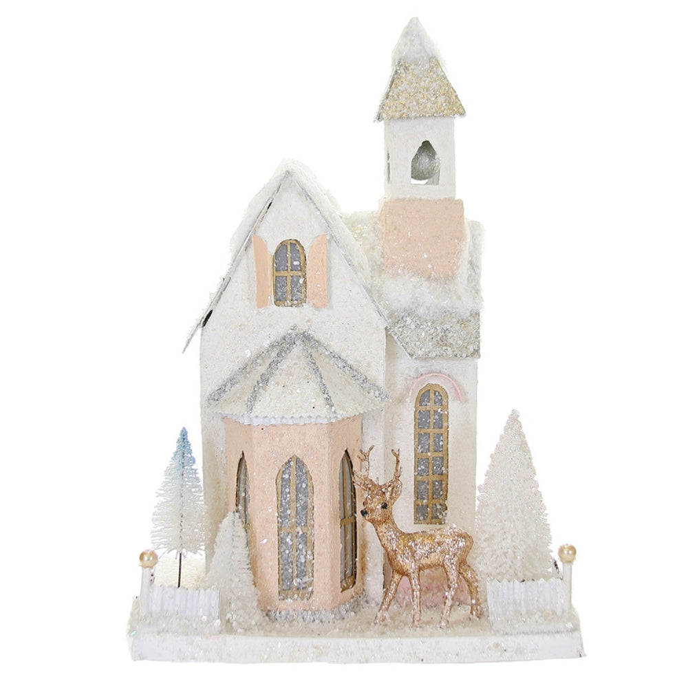 WINTERTIDE COUNTRY CHURCH MINIATURE DECOR HOUSE