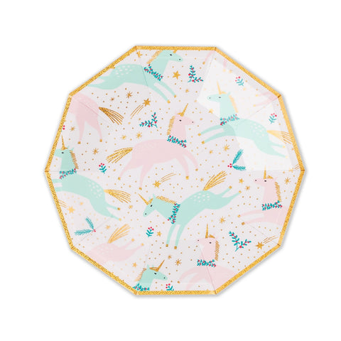 MAGICAL CHRISTMAS UNICORN SMALL PLATES