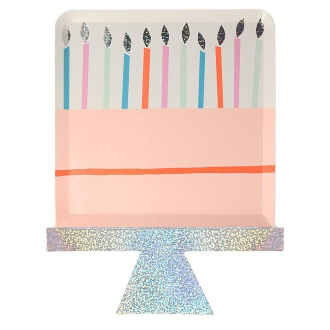 Birthday Cake Die Cut Party Paper Plates