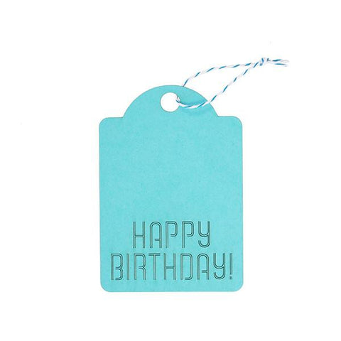 GIFT TAGS - BLUE "HAPPY BIRTHDAY"