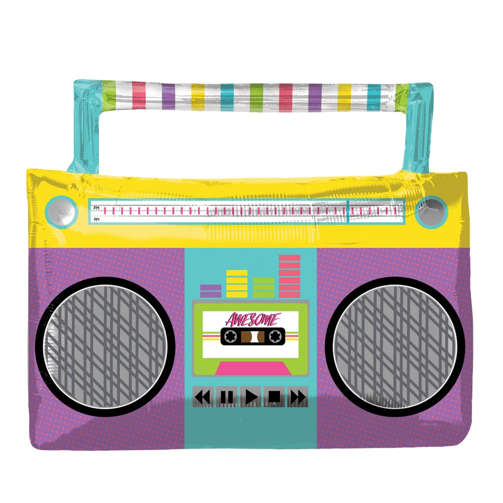 AWESOME PARTY BOOM BOX SUPERSHAPE FOIL BALLOON
