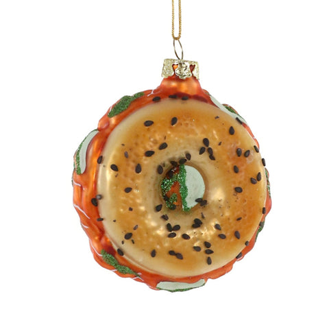 Bagel With Lox Glass Ornament Cody Foster