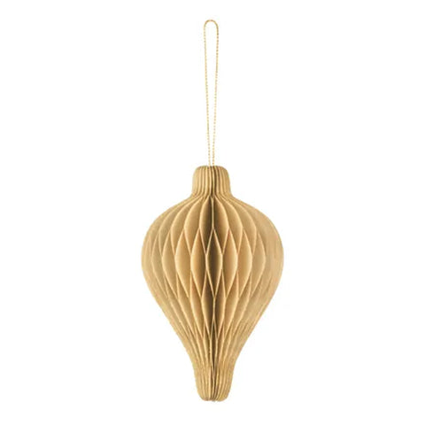 Beige Drop Paper Accordion Ornament