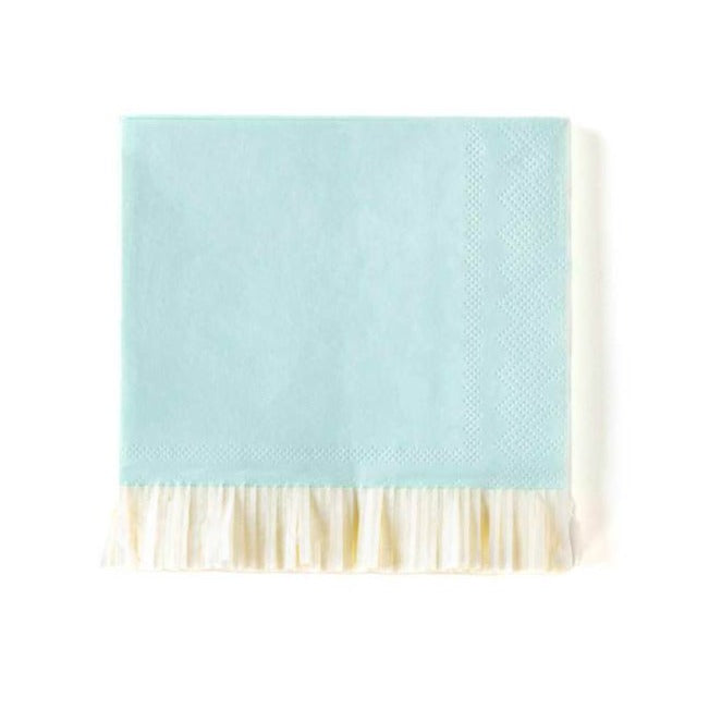 Blue Fringe Cocktail Napkins