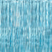Blue Fringe Matte Metallic Curtain