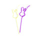 BUNNY SILLY STRAWS - SET OF 2