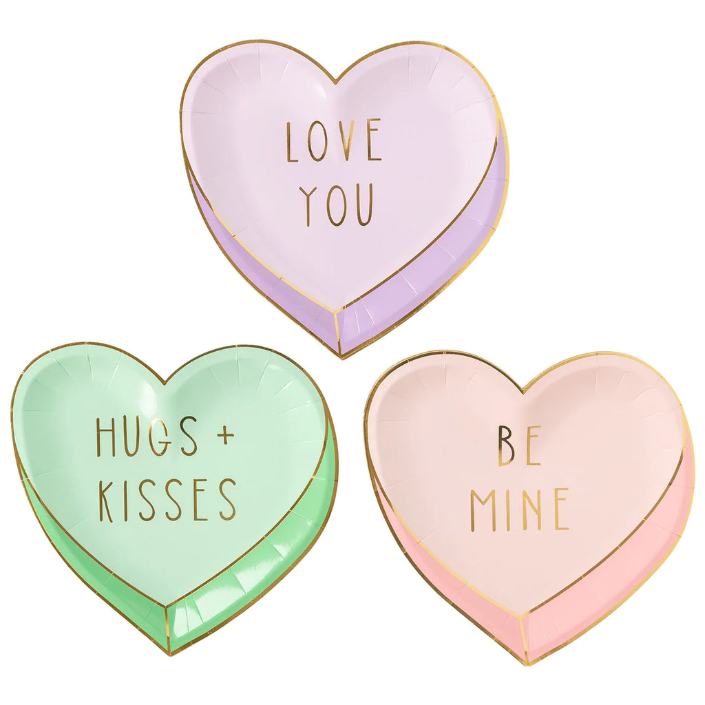 Candy Hearts Shaped Plates By My Mind's Eye