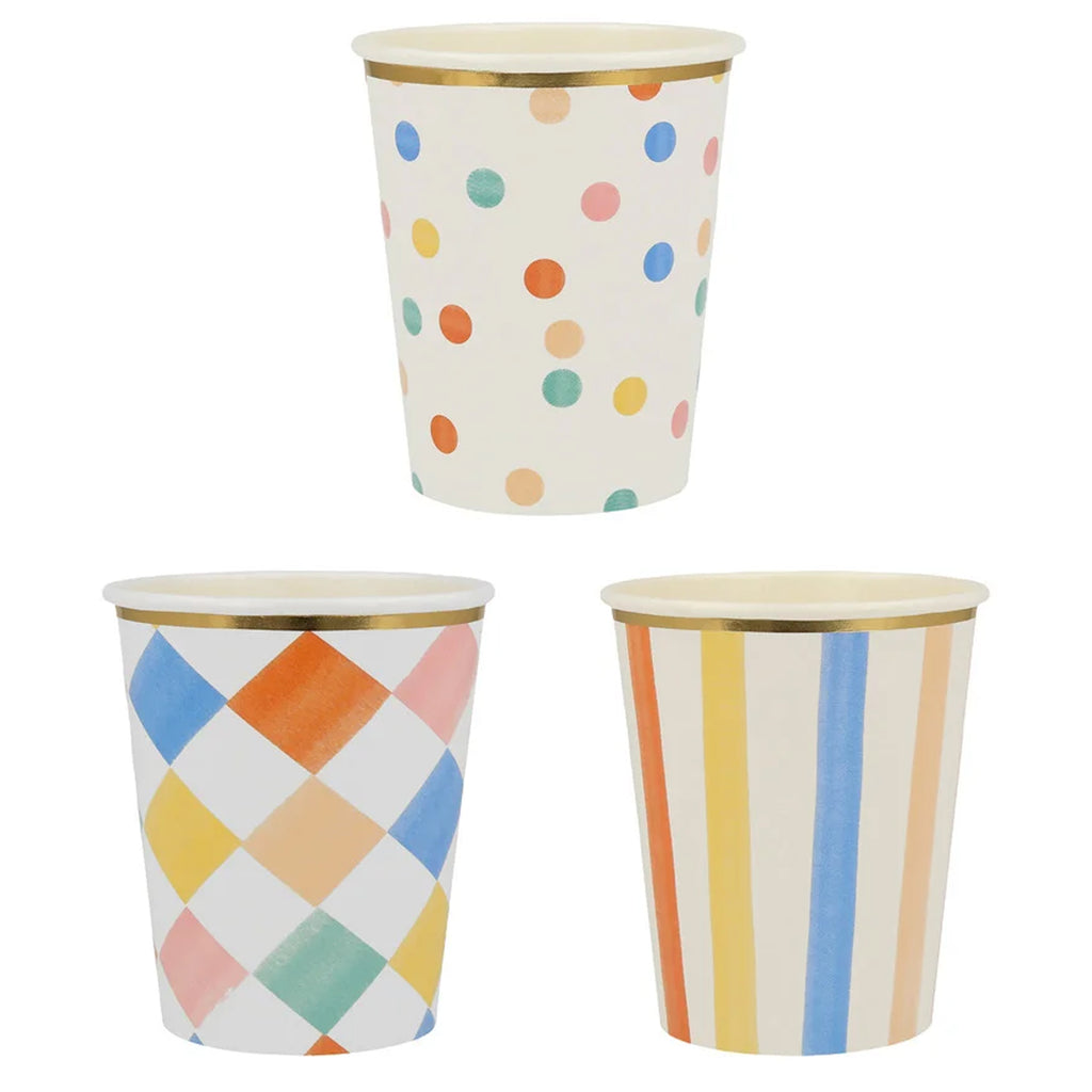 Colorful Pattern Cups - Meri Meri