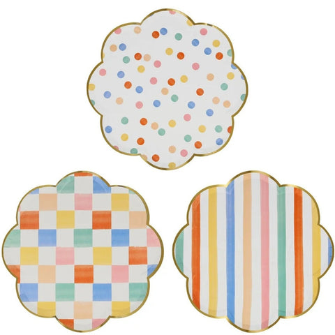 Colorful Pattern Dinner Plates - Meri Meri