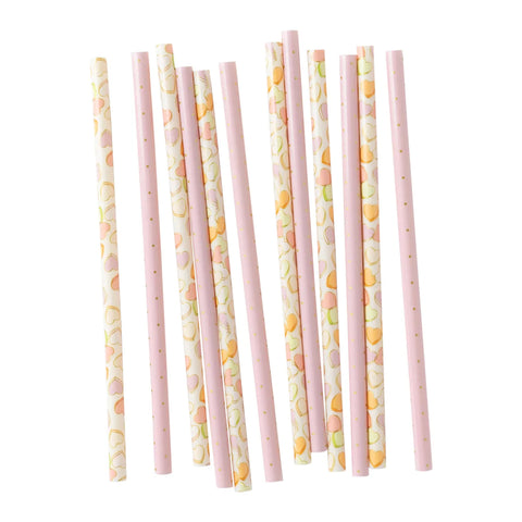 Conversation Hearts Reusable Straws - My Mind's Eye