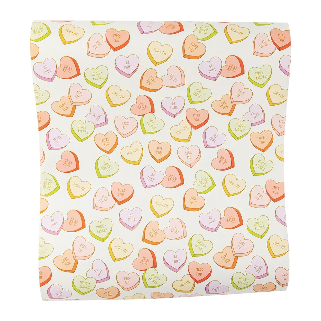 Conversation Hearts Paper Table Runner - My Mind's Eye