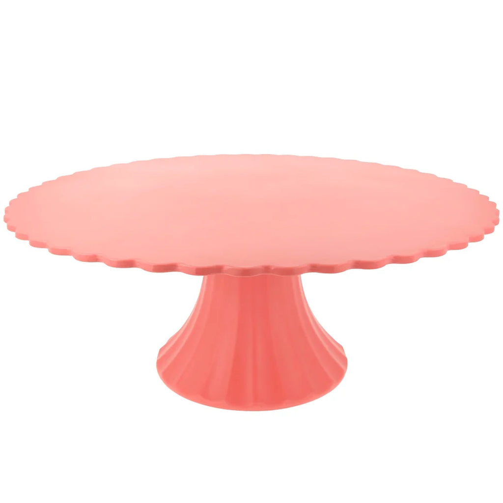 LARGE CORAL BAMBOO FIBER CAKE STAND