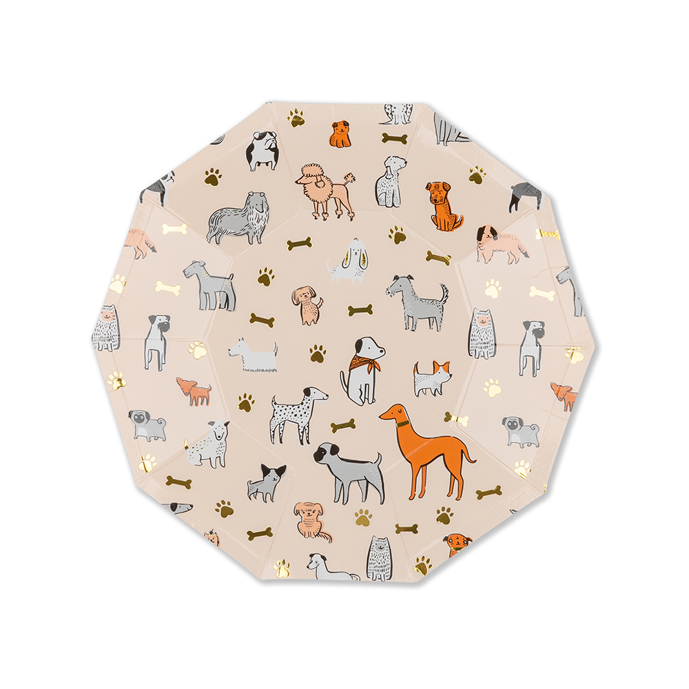Bow Wow Puppy Dog Pattern Small Plates
