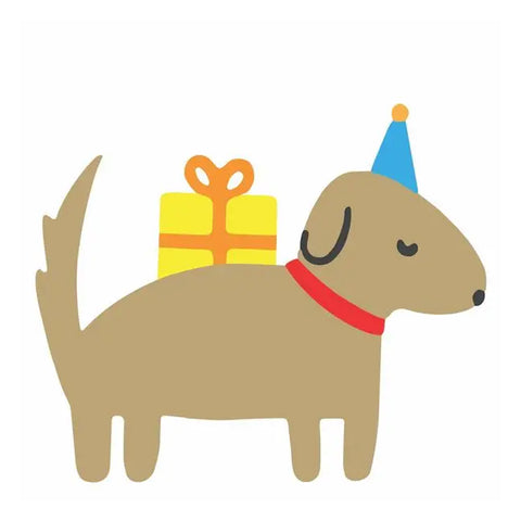 Die Cut Birthday Dog Card - Paula & Waffle