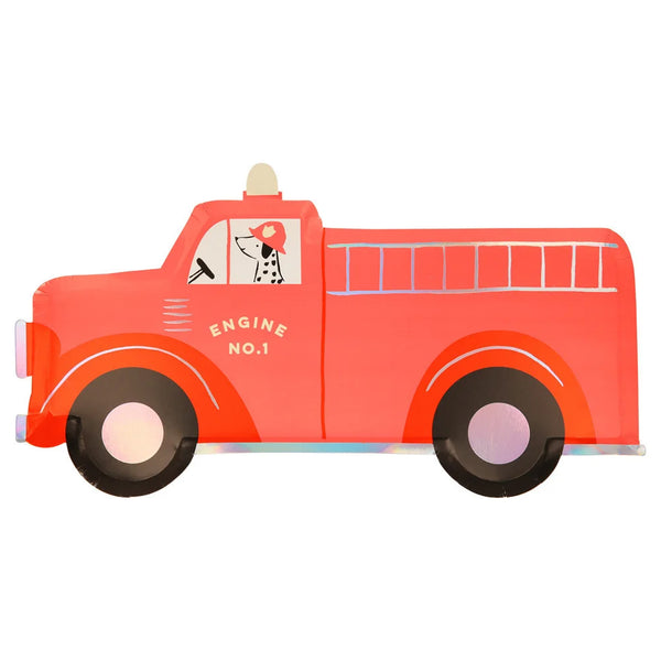 Meri Meri Fire Truck Plates