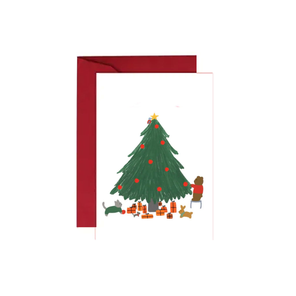 Forest Animals Christmas Mini Enclosure Card - Paula & Waffle