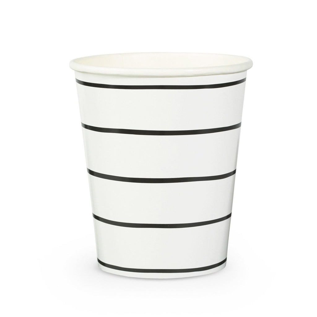 FRENCHIE STRIPED BLACK CUPS