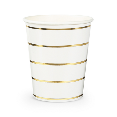 FRENCHIE STRIPED GOLD CUPS