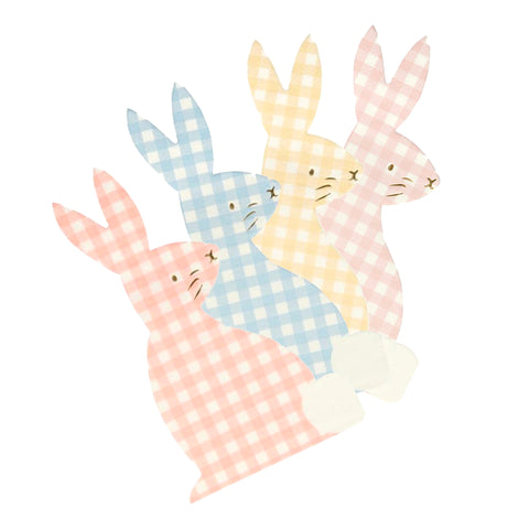 GIngham Bunny Napkins