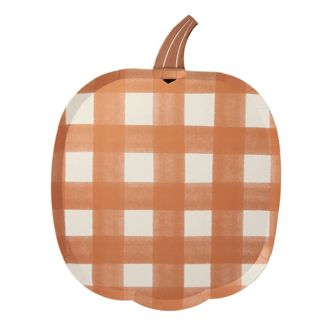 GINGHAM PUMPKIN PLATES