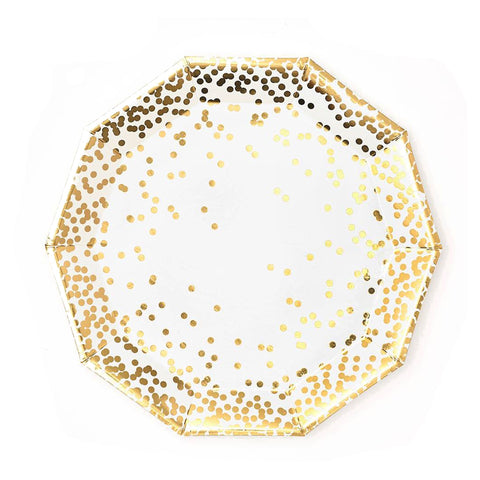 Gold Confetti Large Plates