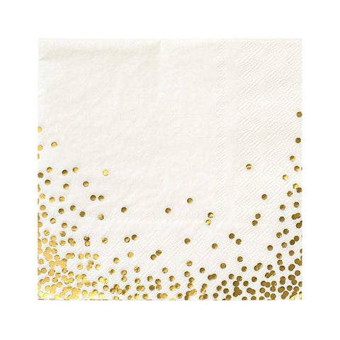 Gold Confetti Large Napkins Paper Source