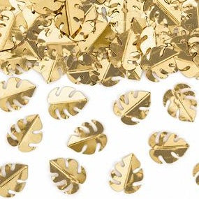 Gold Metallic Monstera Confetti