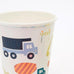 Construction truck party cups