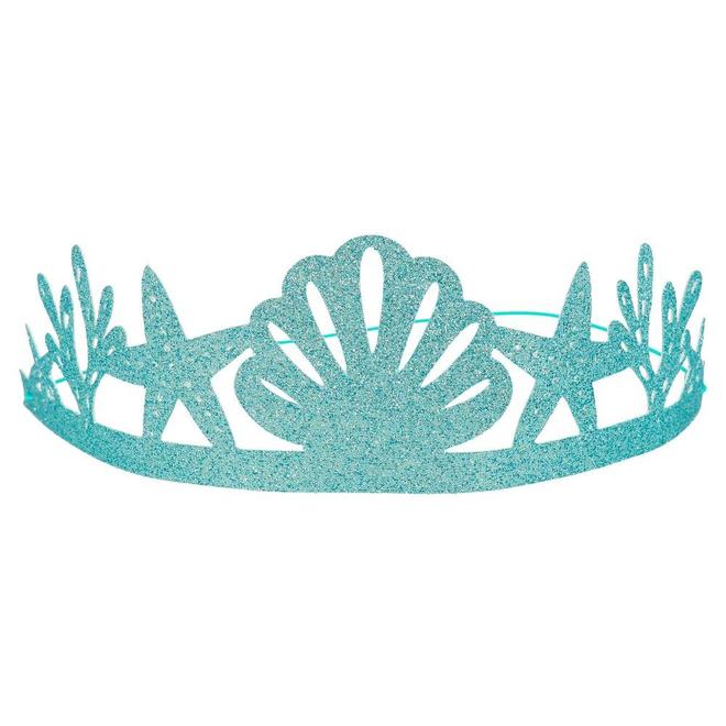 Blue GLitter mermaid party crown