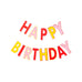 Pink Red and Yellow Happy Birthday Banner