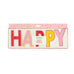 Pink Red and Yellow Happy Birthday Banner