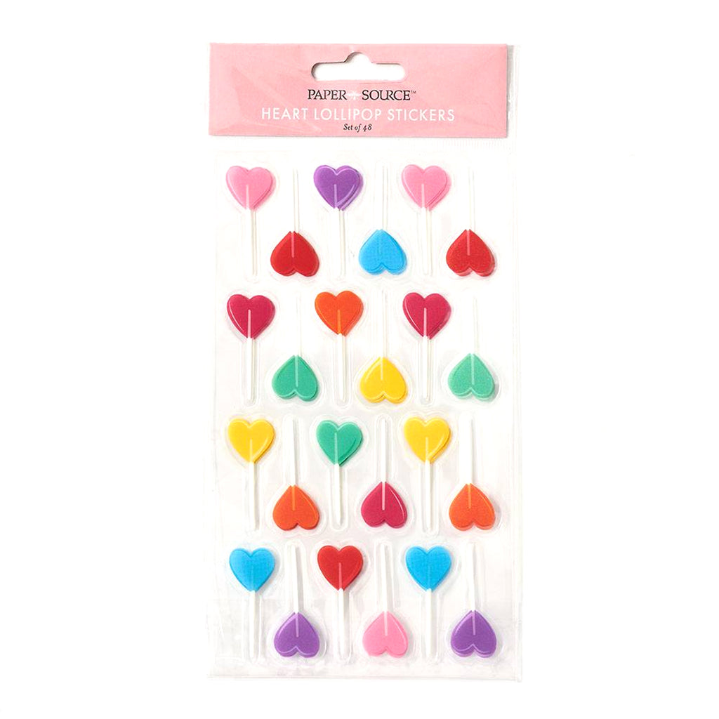 Lollipop Heart Stickers (2 Sheets) - Paper Source