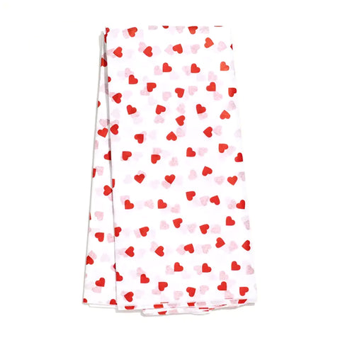 RED HEART PATTERN TISSUE PAPER