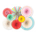 Multicolored party fans