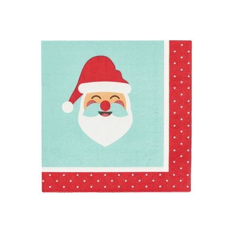 HOLLY JOLLY SANTA COCKTAIL NAPKINS