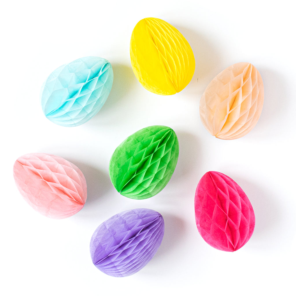 EASTER EGG HONEYCOMB DECORATIONS