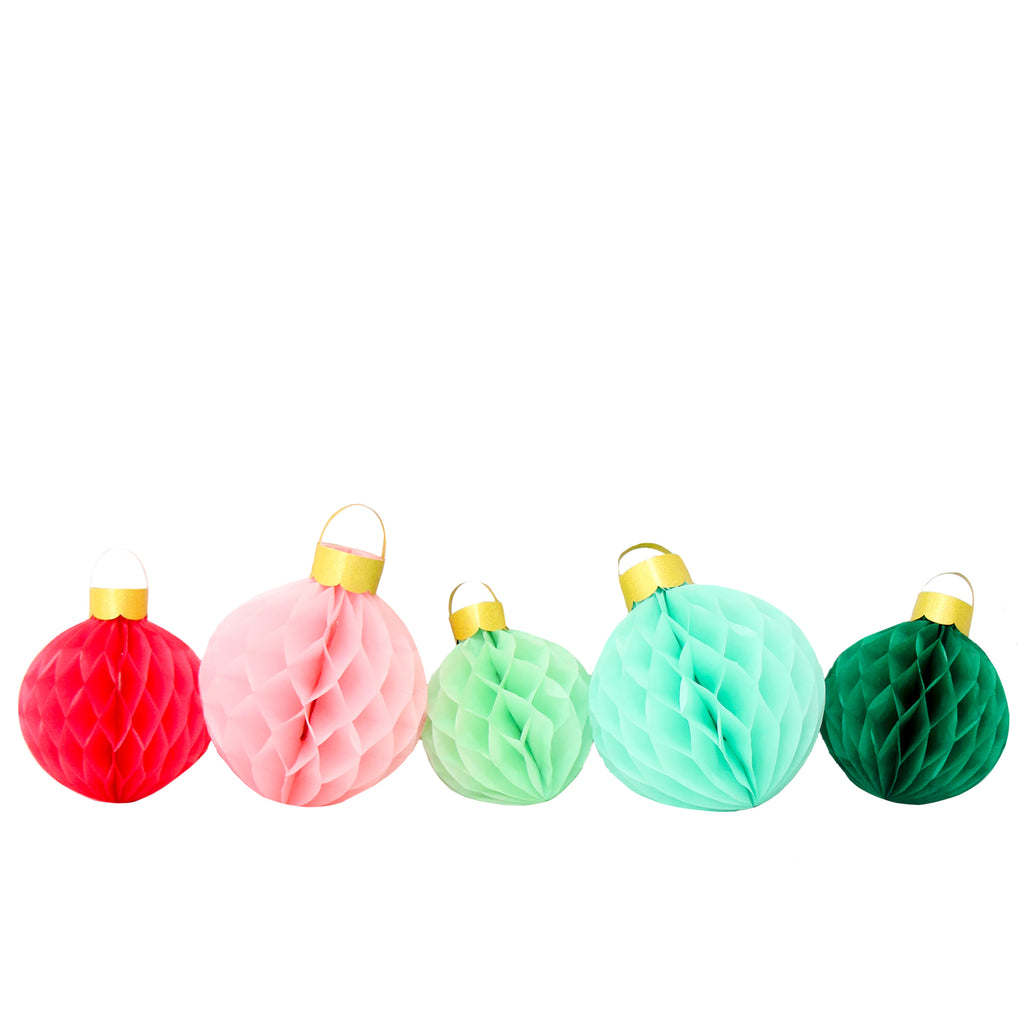 HONEYCOMB CHRISTMAS ORNAMENTS