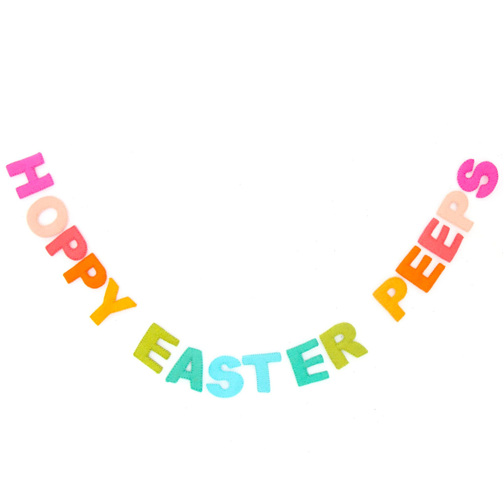 Hoppy Easter Peeps Felt Garland Kailo Chic