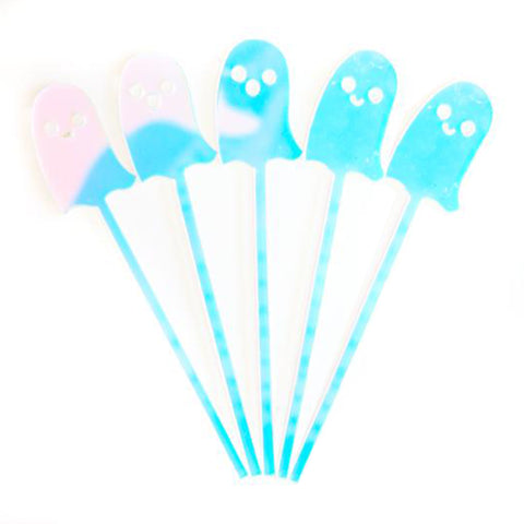 Iridescent Ghost Drink Stirrers Swizzle Sticks Kailo Chic